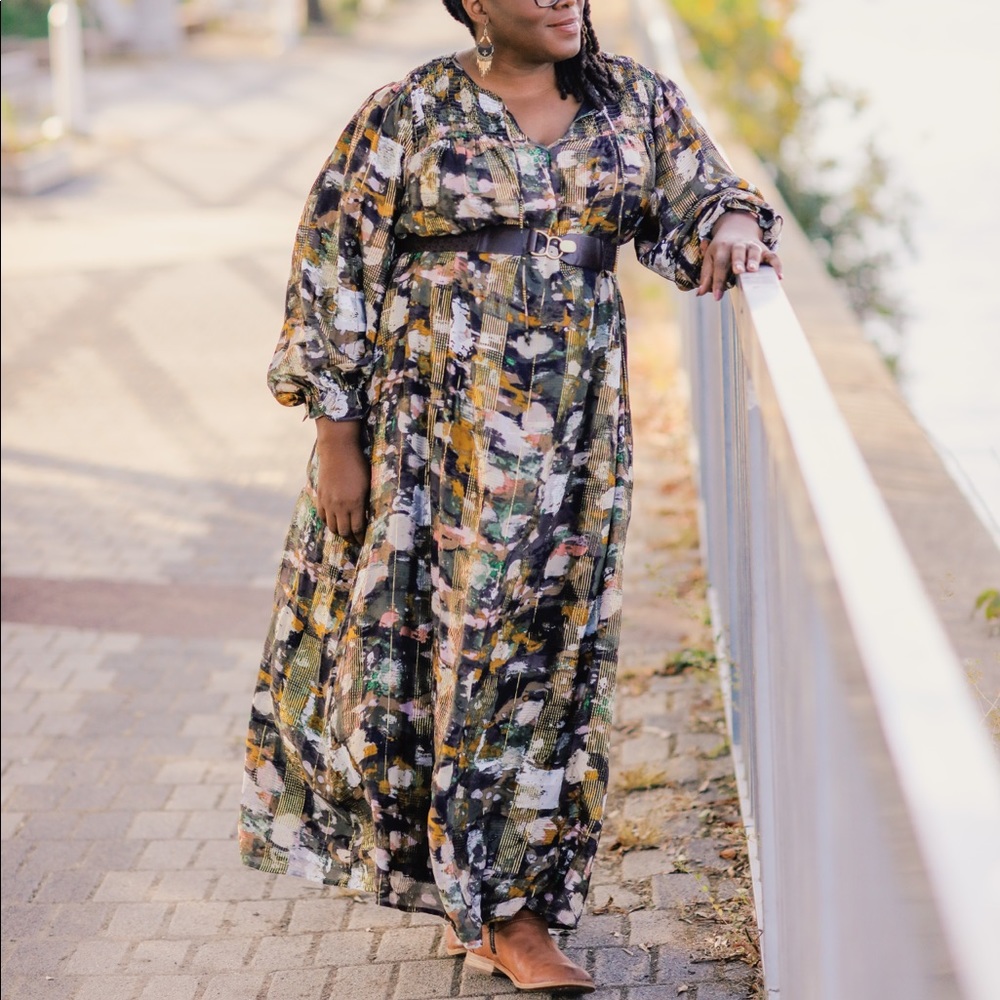 SOLD:NWT Anthropologie Blair maxi dress